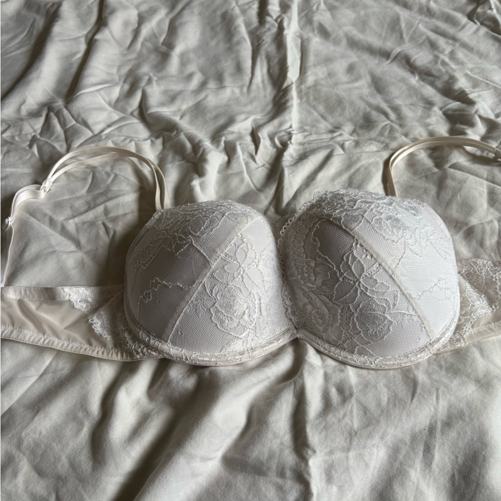 Elegant Lace White Bra